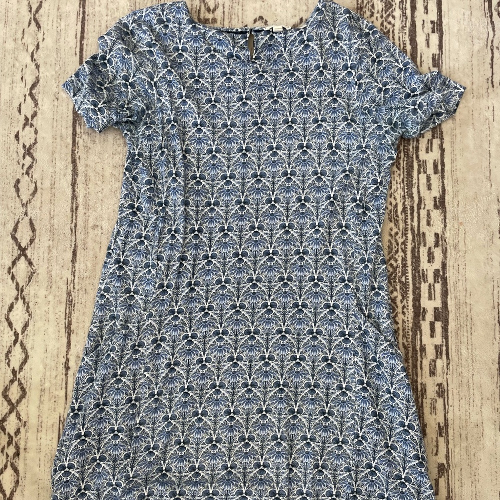 Fat Face Blue Above the Knee Floral Dress